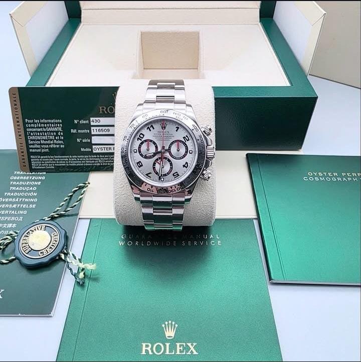 Rolex Reloj Rolex Daytona en oro blanco 18k, esfera Racing