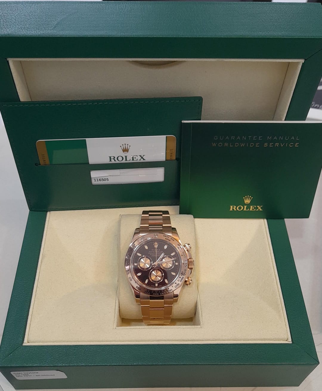 Rolex Reloj Rolex Daytona en oro rosa